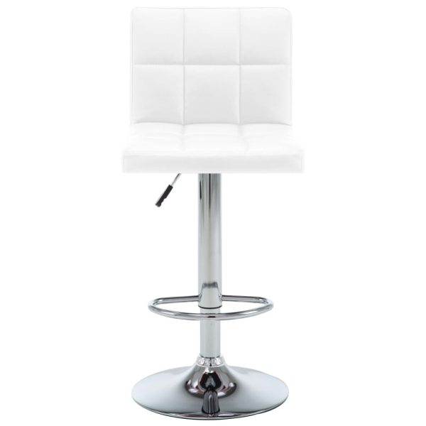 Bar Stools 2 pcs Faux Leather – White