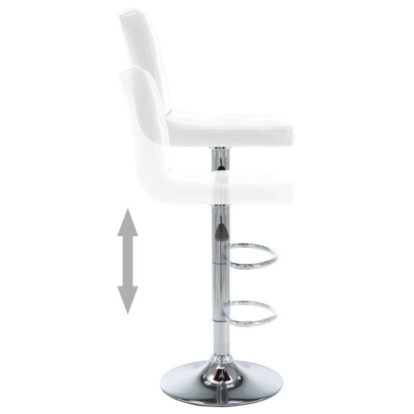 Bar Stools 2 pcs Faux Leather – White