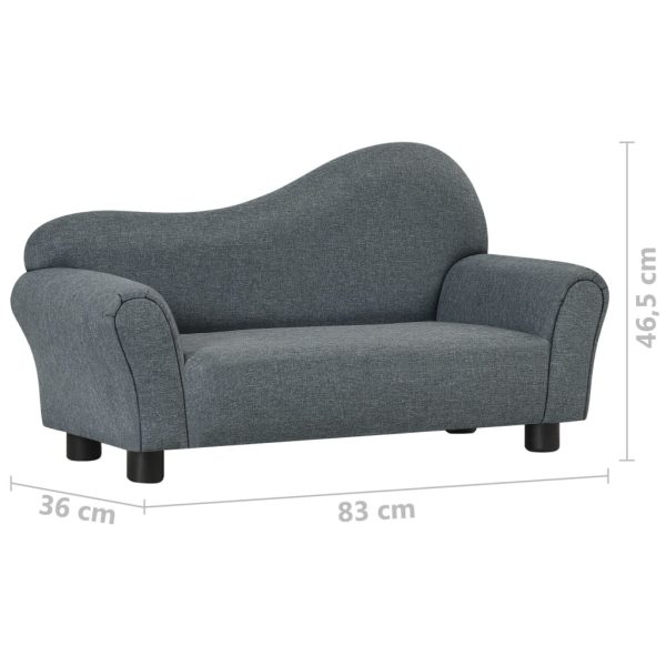 Children Sofa Grey Fabric