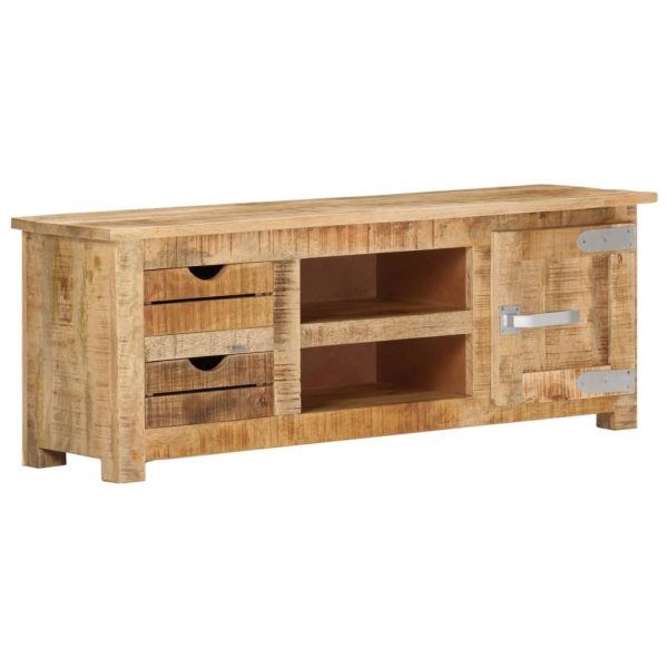 Hueytown TV Cabinet 110x30x40 cm Rough Mango Wood