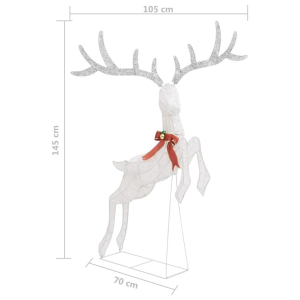 Flying Reindeer Christmas Decoration 120 LEDs – White