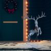 Flying Reindeer Christmas Decoration 120 LEDs – White