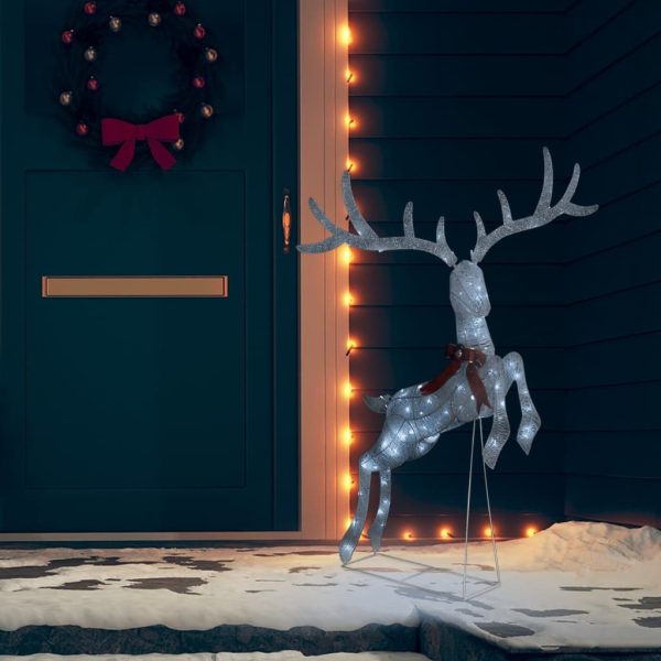 Flying Reindeer Christmas Decoration 120 LEDs – White