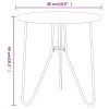 Tea Table Black 48 cm MDF and Iron