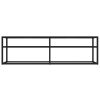 Bozeman TV Cabinet Transparent Tempered Glass – 140x40x40.5 cm, Black