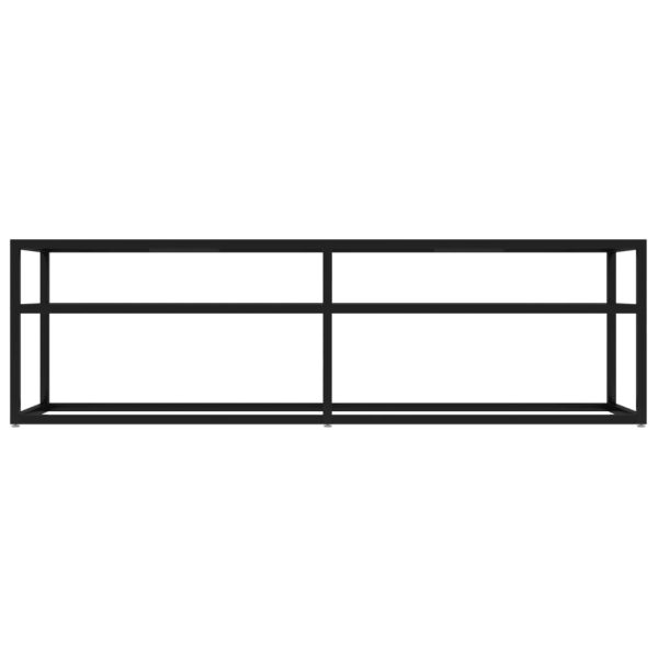 Bozeman TV Cabinet Transparent Tempered Glass – 140x40x40.5 cm, Black