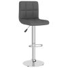 Bar Stools 2 pcs Dark Grey Fabric