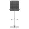 Bar Stools 2 pcs Dark Grey Fabric