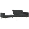 Wanilla 2-Seater Sofa Bed Dark Grey Fabric