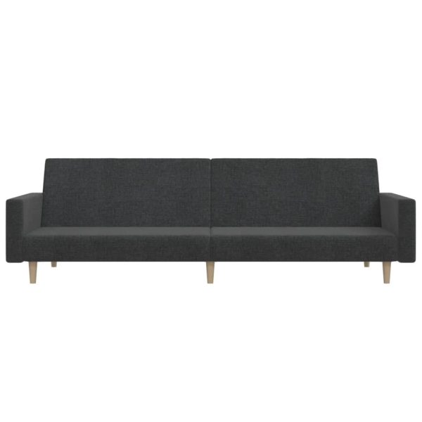 Wanilla 2-Seater Sofa Bed Dark Grey Fabric