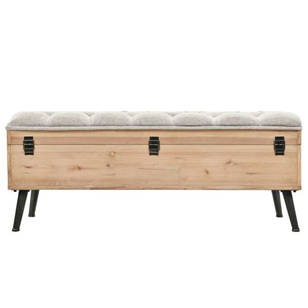 Storage Bench 110 cm Solid Firwood