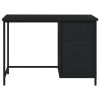 Industrial Desk with Drawers 105x52x75 cm Steel – Black