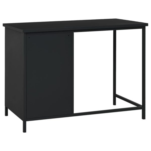 Industrial Desk with Drawers 105x52x75 cm Steel – Black