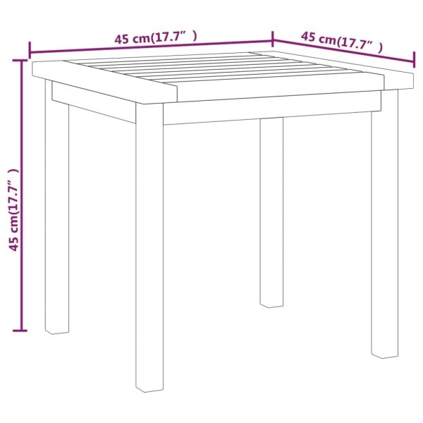 Conshohocken Side Table 45x45x45 cm Solid Wood Teak