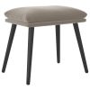 Footstool Light Grey 45×29.5×39 cm Velvet