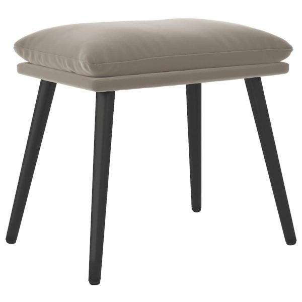 Footstool Light Grey 45×29.5×39 cm Velvet
