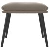 Footstool Light Grey 45×29.5×39 cm Velvet
