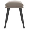 Footstool Light Grey 45×29.5×39 cm Velvet