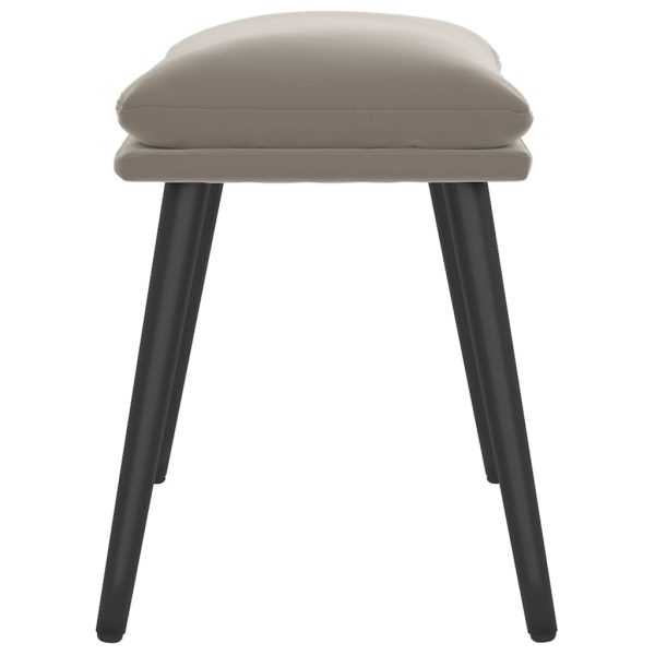 Footstool Light Grey 45×29.5×39 cm Velvet