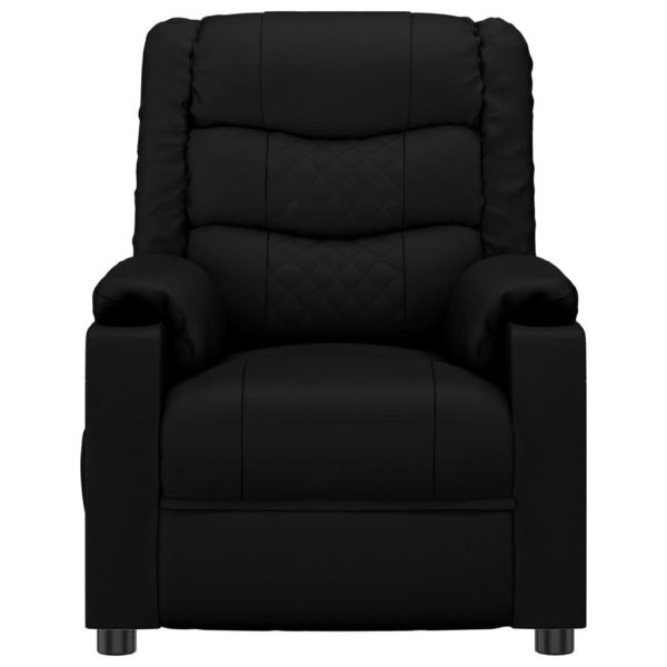 Recliner Chair Black Faux Leather