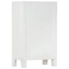 Sideboard White 55x30x90 cm Solid Wood Acacia
