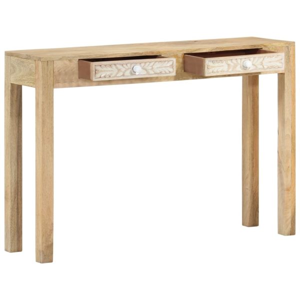 Console Table 110x30x75 cm Solid Bleached Wood Mango
