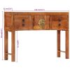 Console Table 120x32x80 cm Solid Rough Wood Acacia