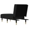 Chaise Longue Black Velvet