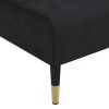 Chaise Longue Black Velvet