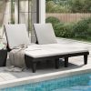 Double Sun Lounger Black 155x138x83 cm Polypropylene