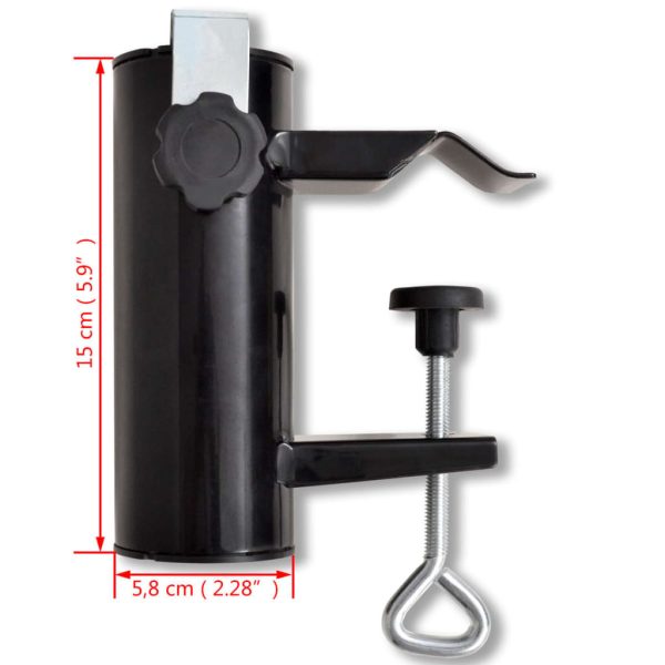 Outdoor Umbrella Holder Steel Black