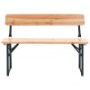 Folding Beer Table with 2 Benches 118 cm Fir Wood