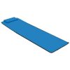 Folding Beach Mats 2 pcs Steel and Fabric – Blue