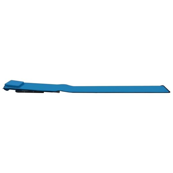 Folding Beach Mats 2 pcs Steel and Fabric – Blue
