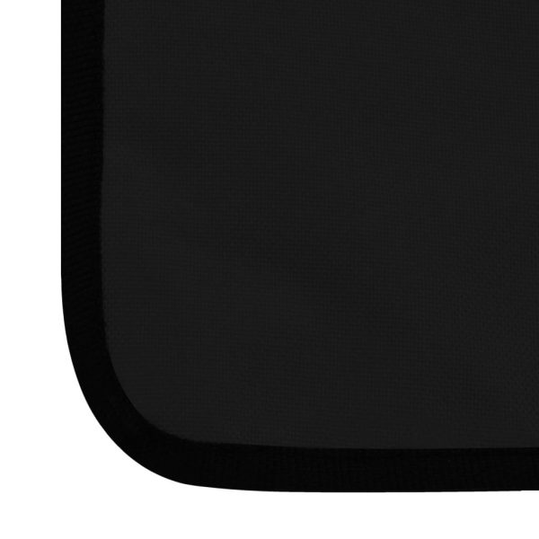 Folding Beach Mats 2 pcs Steel and Fabric – Black