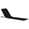 Folding Beach Mats 2 pcs Steel and Fabric – Black