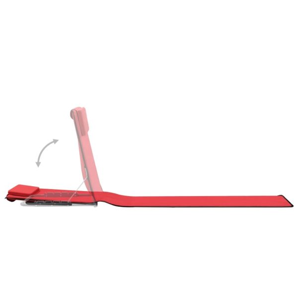 Folding Beach Mats 2 pcs Steel and Fabric – Red