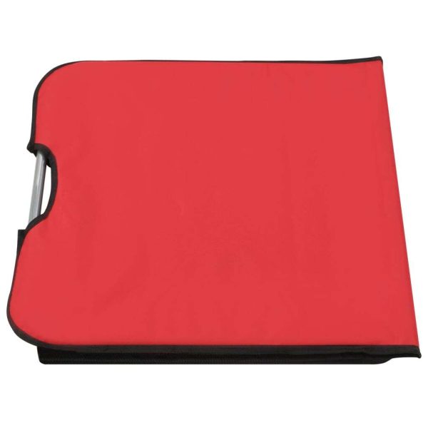 Folding Beach Mats 2 pcs Steel and Fabric – Red
