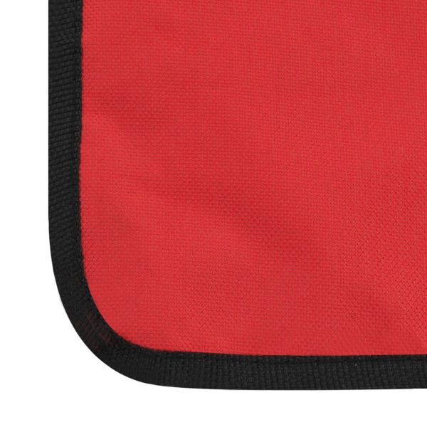 Folding Beach Mats 2 pcs Steel and Fabric – Red