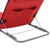 Folding Beach Mats 2 pcs Steel and Fabric – Red