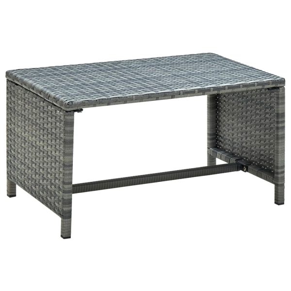 Coffee Table 70x40x38 cm Poly Rattan – Anthracite