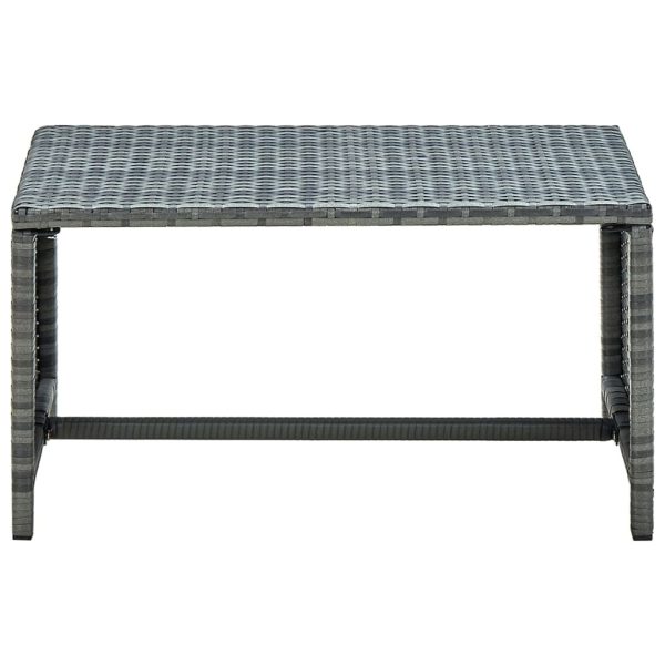 Coffee Table 70x40x38 cm Poly Rattan – Anthracite