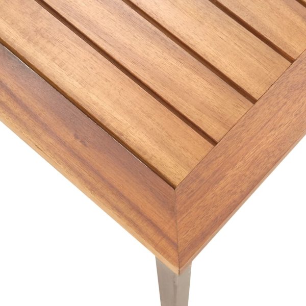 Coffee Table 100x60x36cm Solid Acacia Wood and Steel