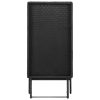 Folding Table Black 80x45x75 cm Poly Rattan