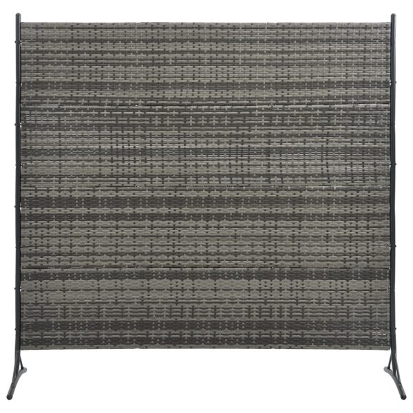 DeKalb Room Divider Poly Rattan Anthracite 175×180 cm