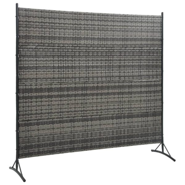 DeKalb Room Divider Poly Rattan Anthracite 175×180 cm