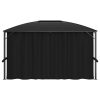 Gazebo with Curtains 400x300x265 cm Anthracite