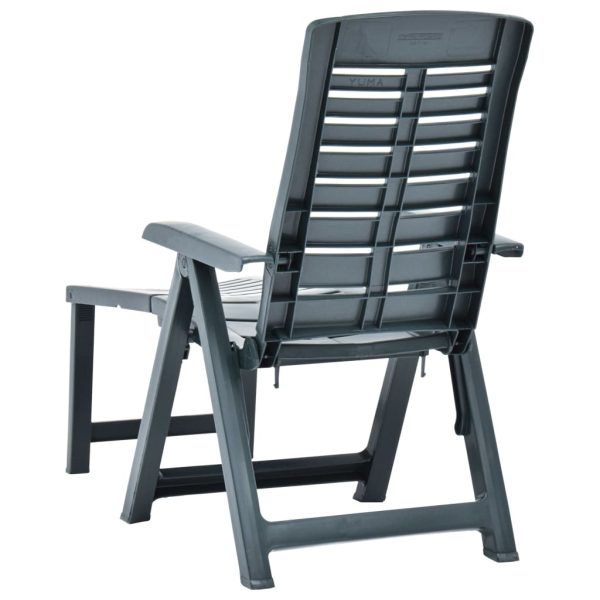 Folding Sun Lounger Plastic – Green
