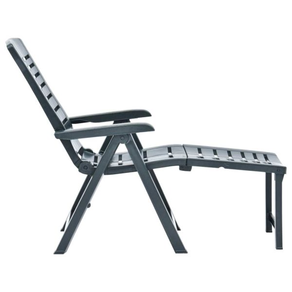 Folding Sun Lounger Plastic – Green