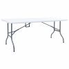 Folding Garden Table White 180x72x72 cm HDPE